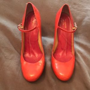 Kate Spade hot pink patent leather Mary Jane’s